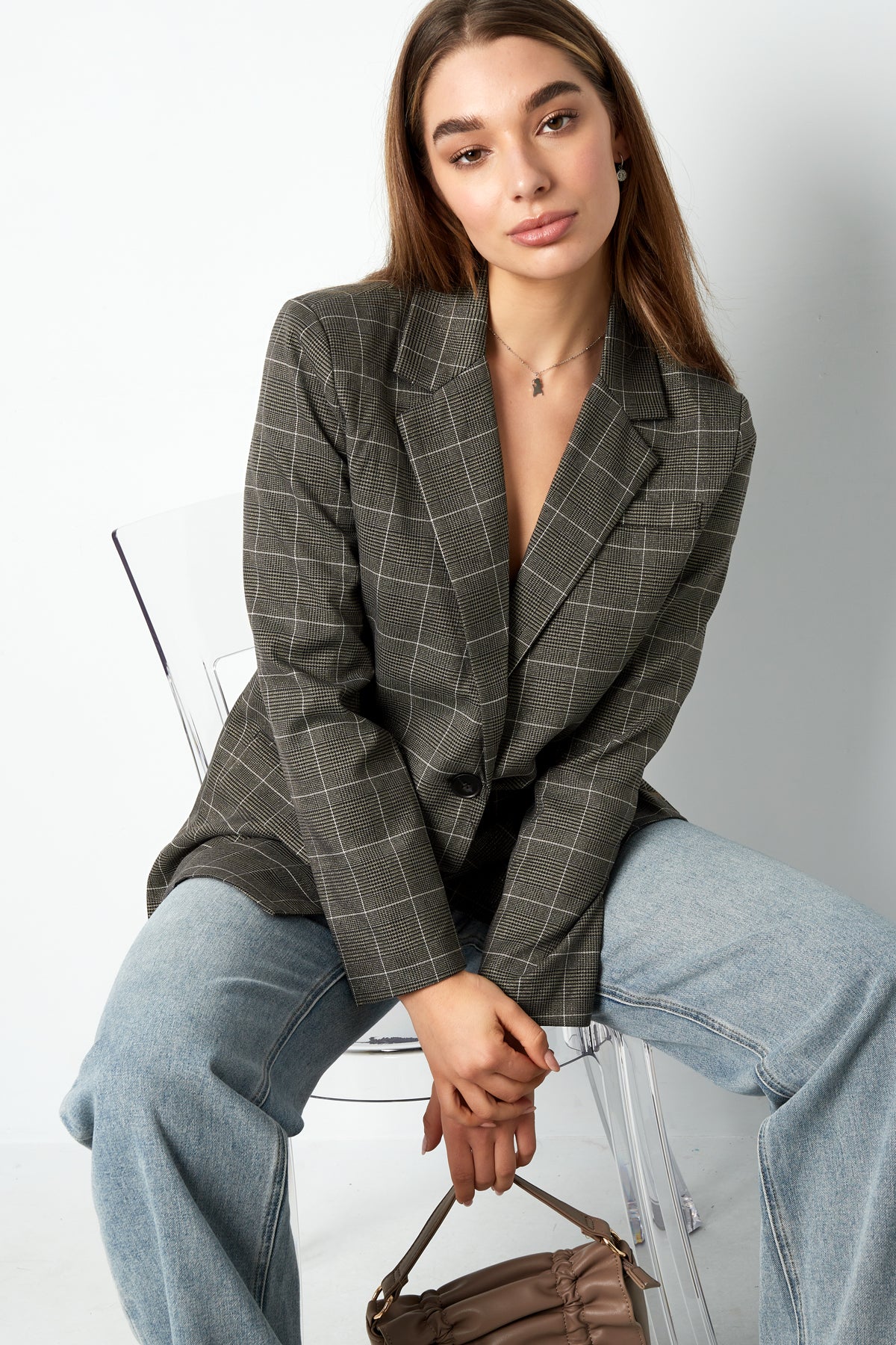 Isla Nomada – Timeless Check Blazer