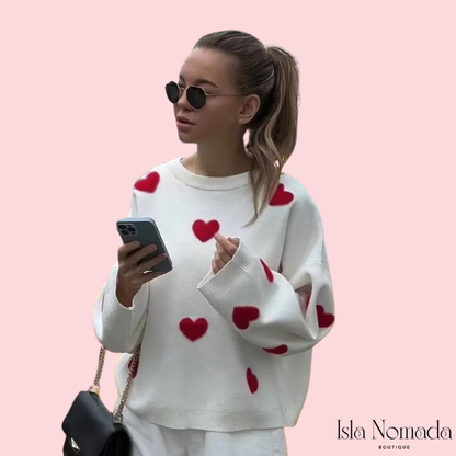 Isla Hearts - Trui van Wol in 5 kleuren