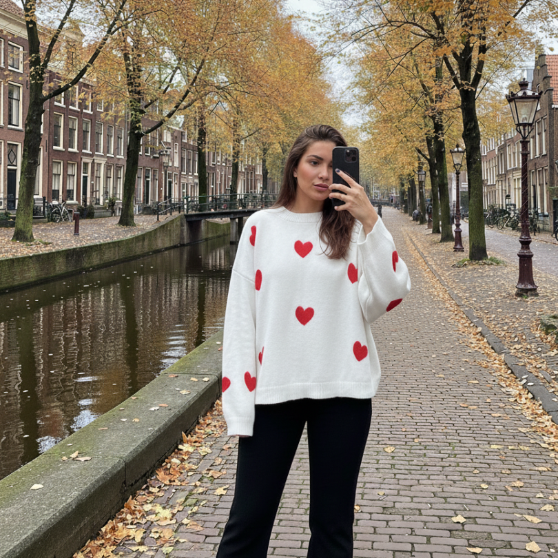 Isla Hearts - Trui van Wol in 5 kleuren