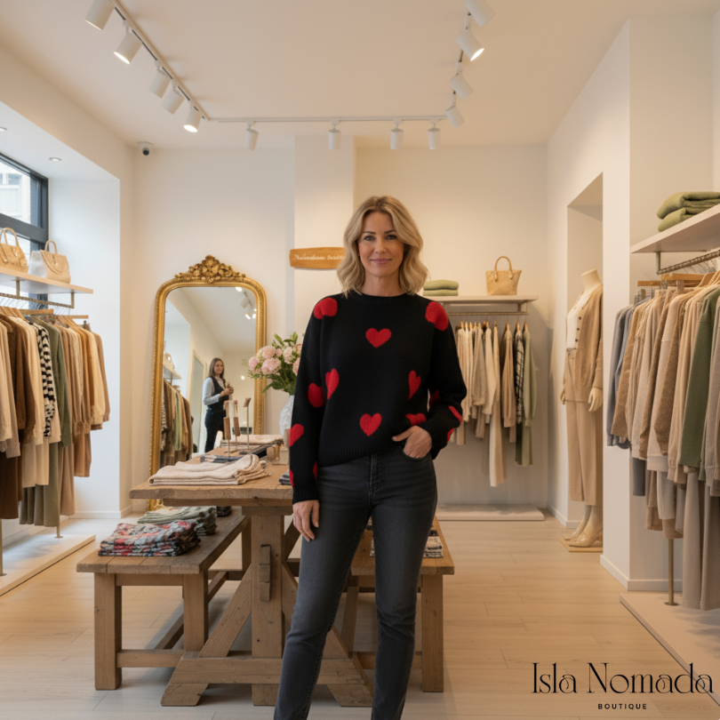 Isla Hearts - Trui van Wol in 5 kleuren