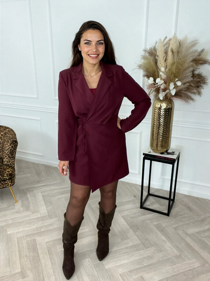 Isla - Blazer Wrapped Glitter Jurk