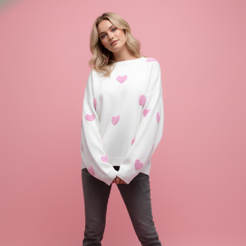 Isla Hearts - Trui van Wol in 5 kleuren