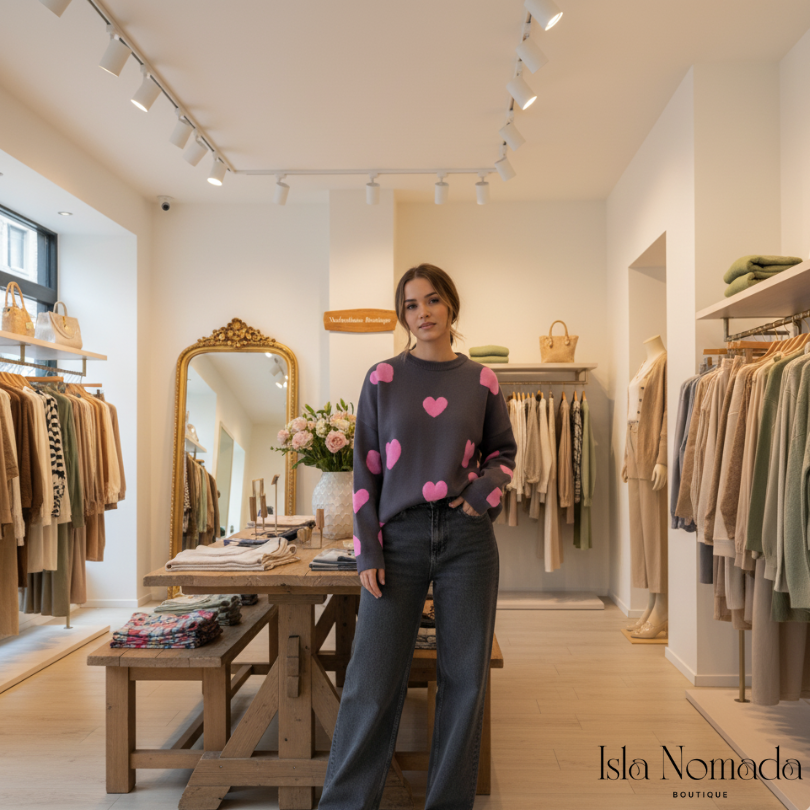 Isla Hearts - Trui van Wol in 5 kleuren