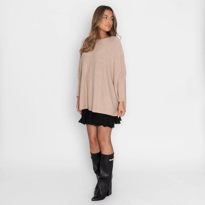 Cozy Oversized Trui Beige - Heerlijk warm!