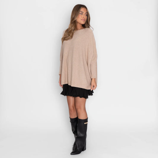 Cozy Oversized Trui Beige - Heerlijk warm!