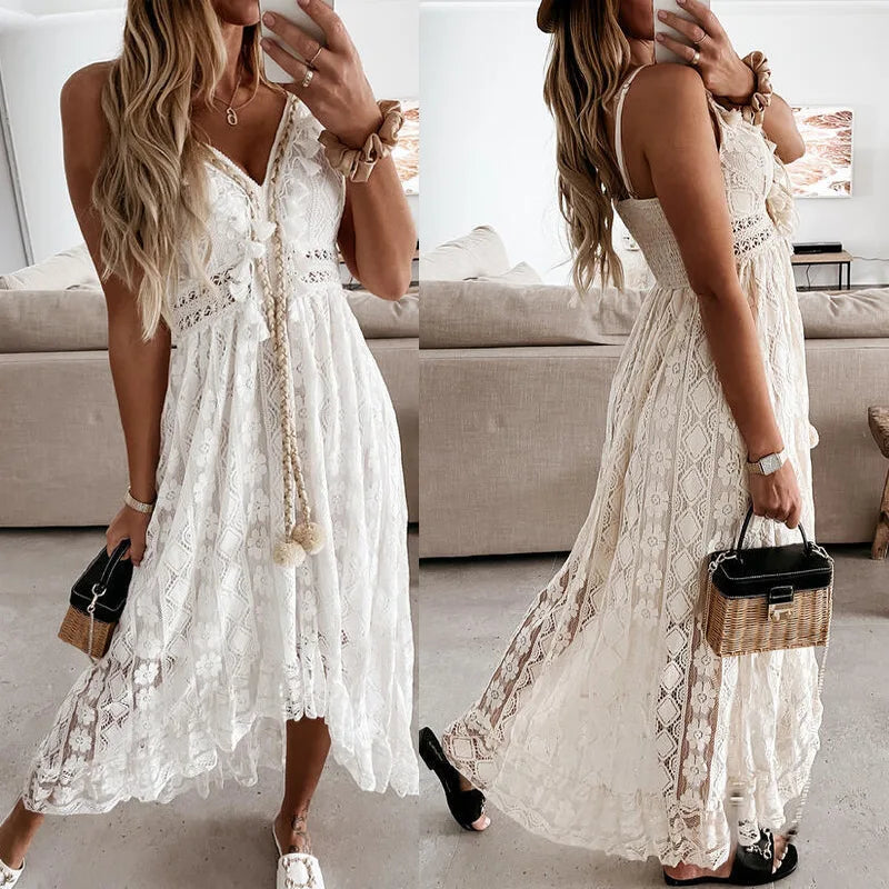 Boho White Dress - Ultimate Ibiza vibes