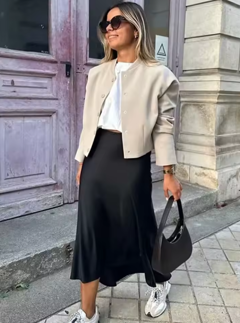 Isla Autumn Satijnen Rok