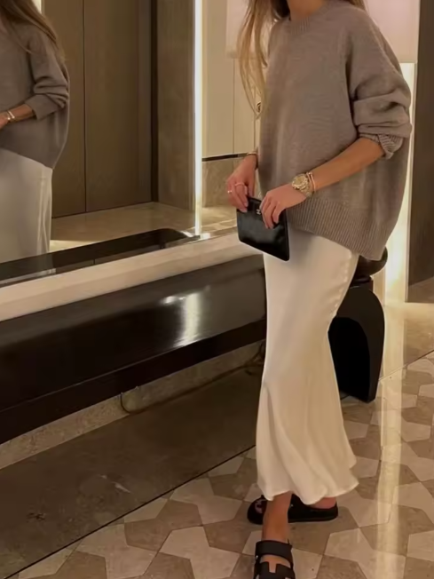 Isla Autumn Satijnen Rok