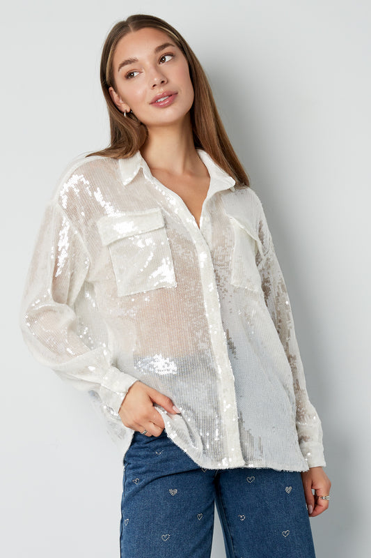 Glitter Sexy Blouse - Uitgaans blouse