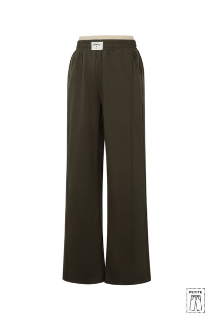 Polyester fiber (polyester) Straight pants Solid color Sporty All Fit  Clothes